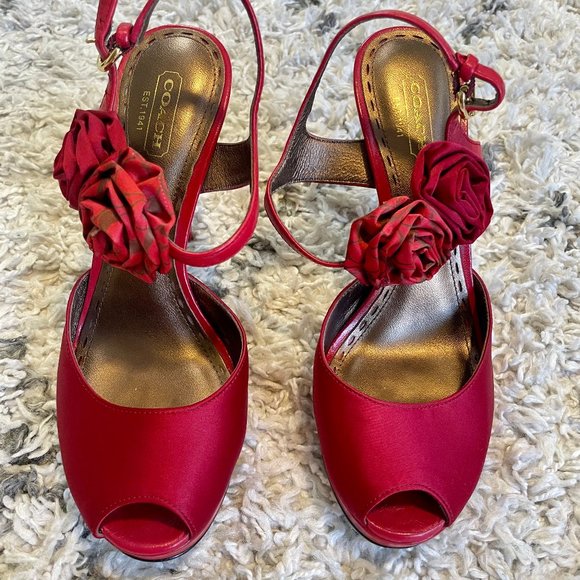 Coach Red Platforms - Picture 1 of 6